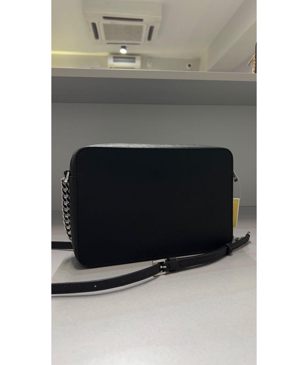 MICHAEL KORS Черная кожаная сумка через плечо, фото 3
