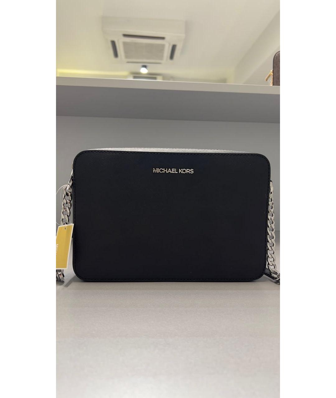 MICHAEL KORS Черная кожаная сумка через плечо, фото 5