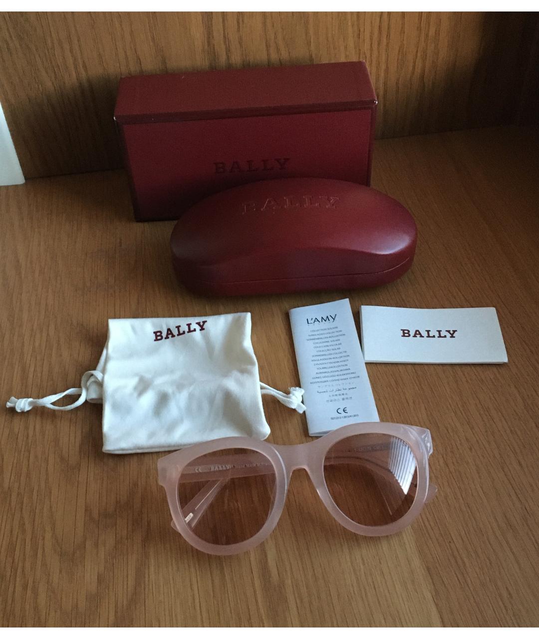 BALLY Розовые пластиковые солнцезащитные очки, фото 9