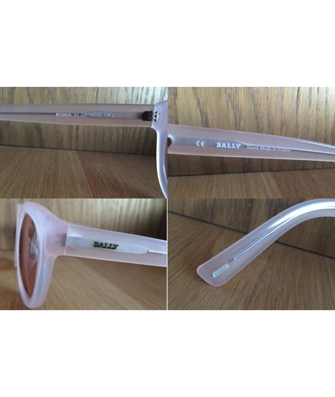 BALLY Розовые пластиковые солнцезащитные очки, фото 8