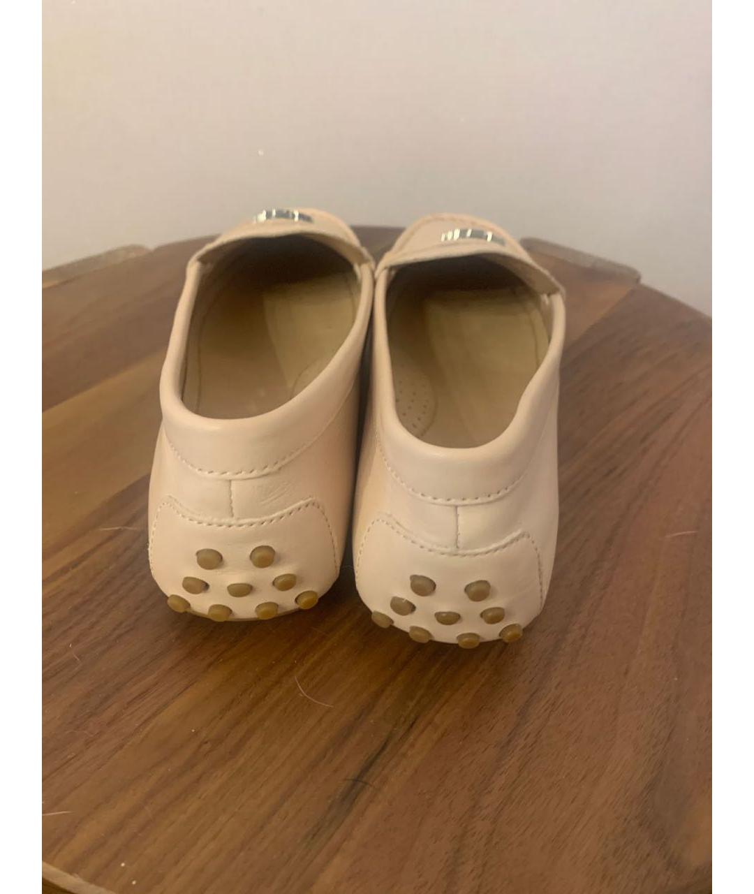 POLO RALPH LAUREN Бежевые кожаные мокасины, фото 4