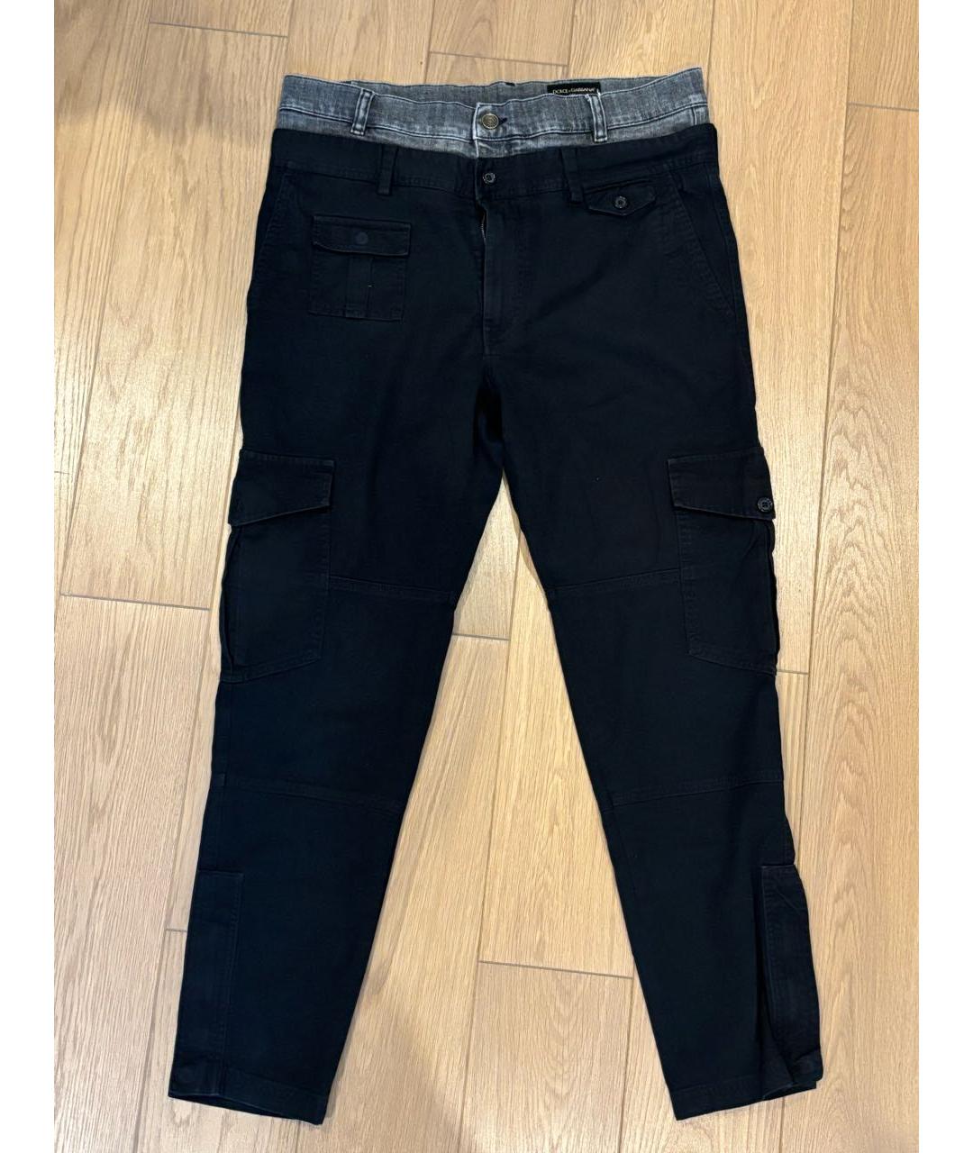 DOLCE&GABBANA Черные хлопко-эластановые прямые джинсы, фото 7