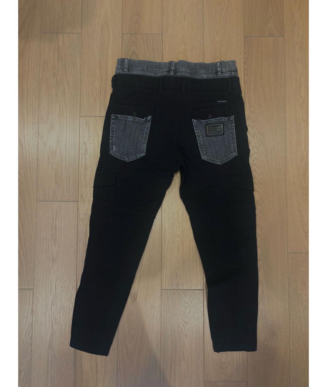DOLCE&GABBANA Черные хлопко-эластановые прямые джинсы, фото 2