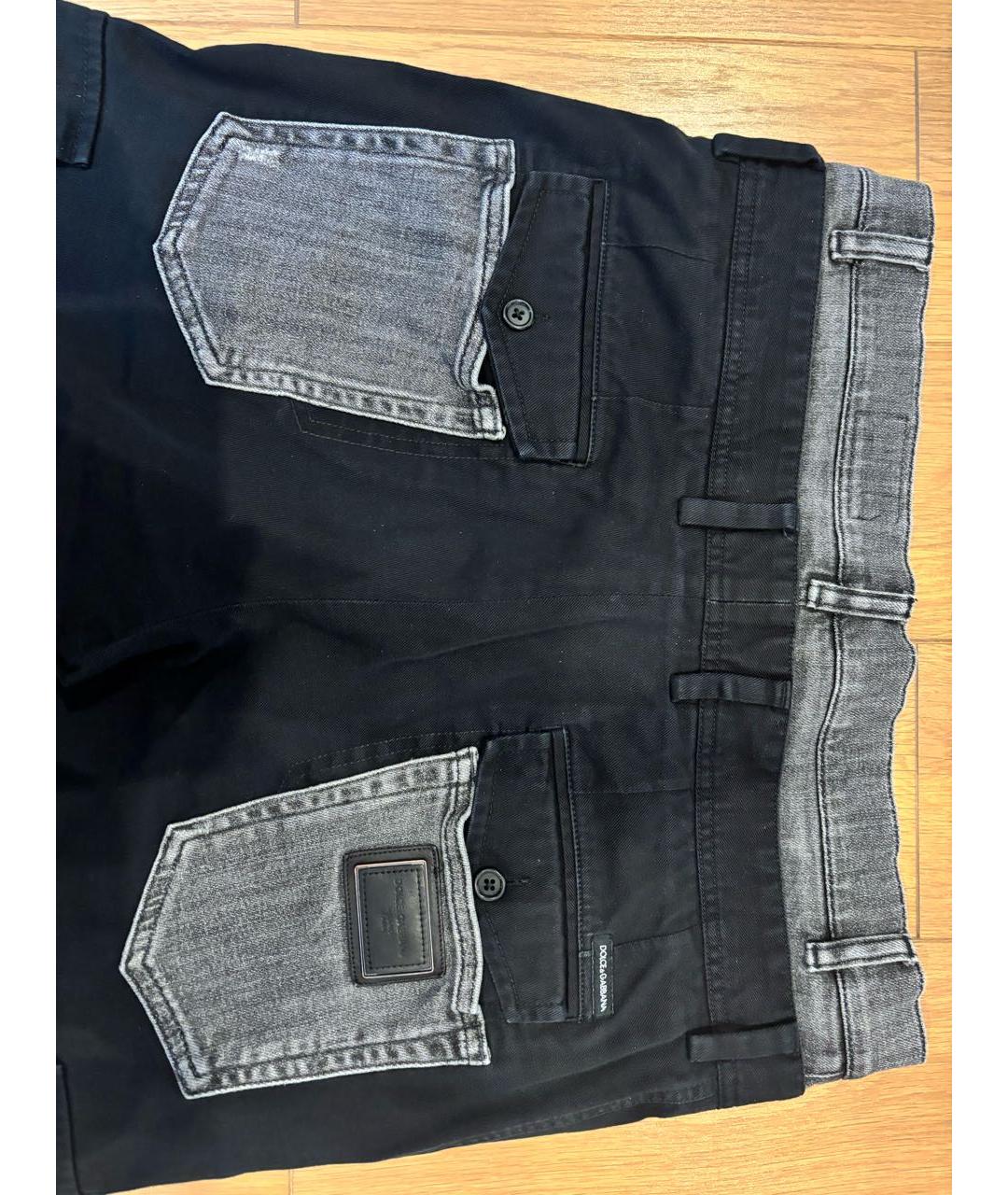 DOLCE&GABBANA Черные хлопко-эластановые прямые джинсы, фото 3