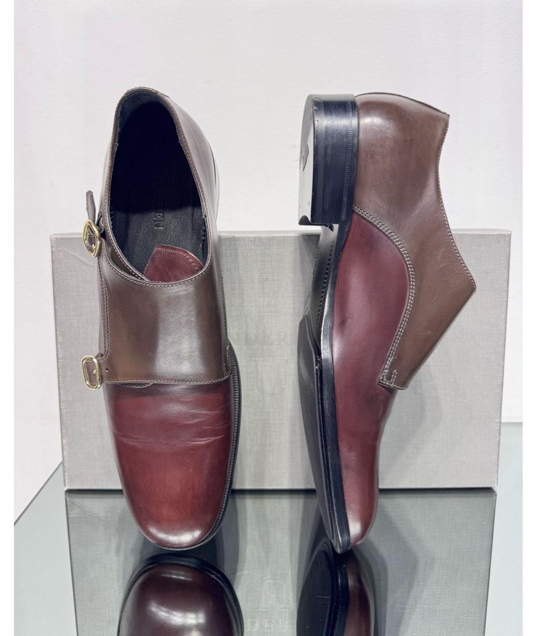 ALEXANDER MCQUEEN Коричневые кожаные туфли, фото 3