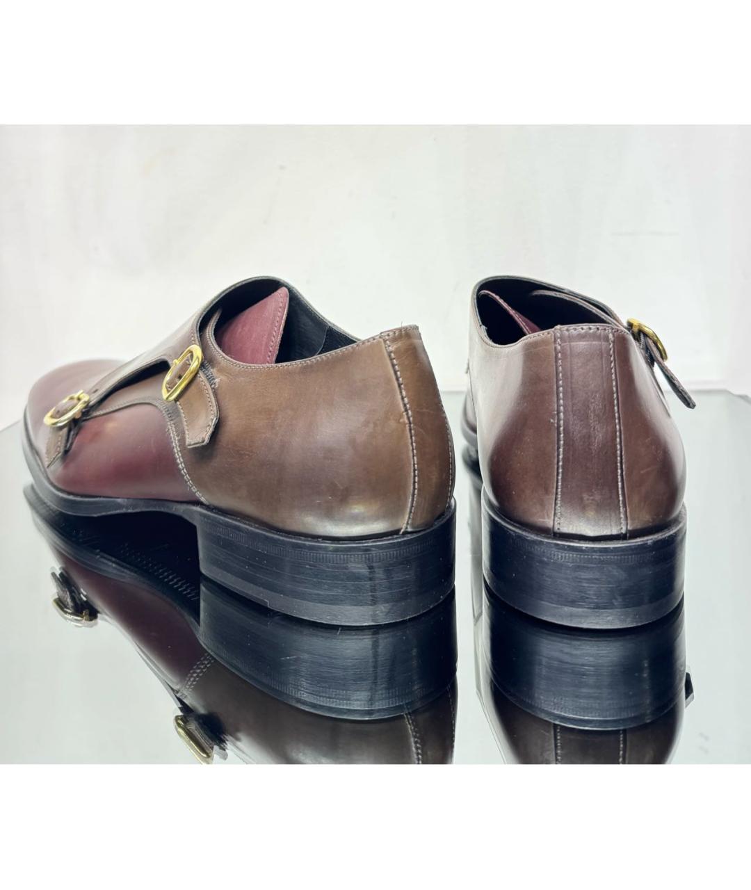 ALEXANDER MCQUEEN Коричневые кожаные туфли, фото 6