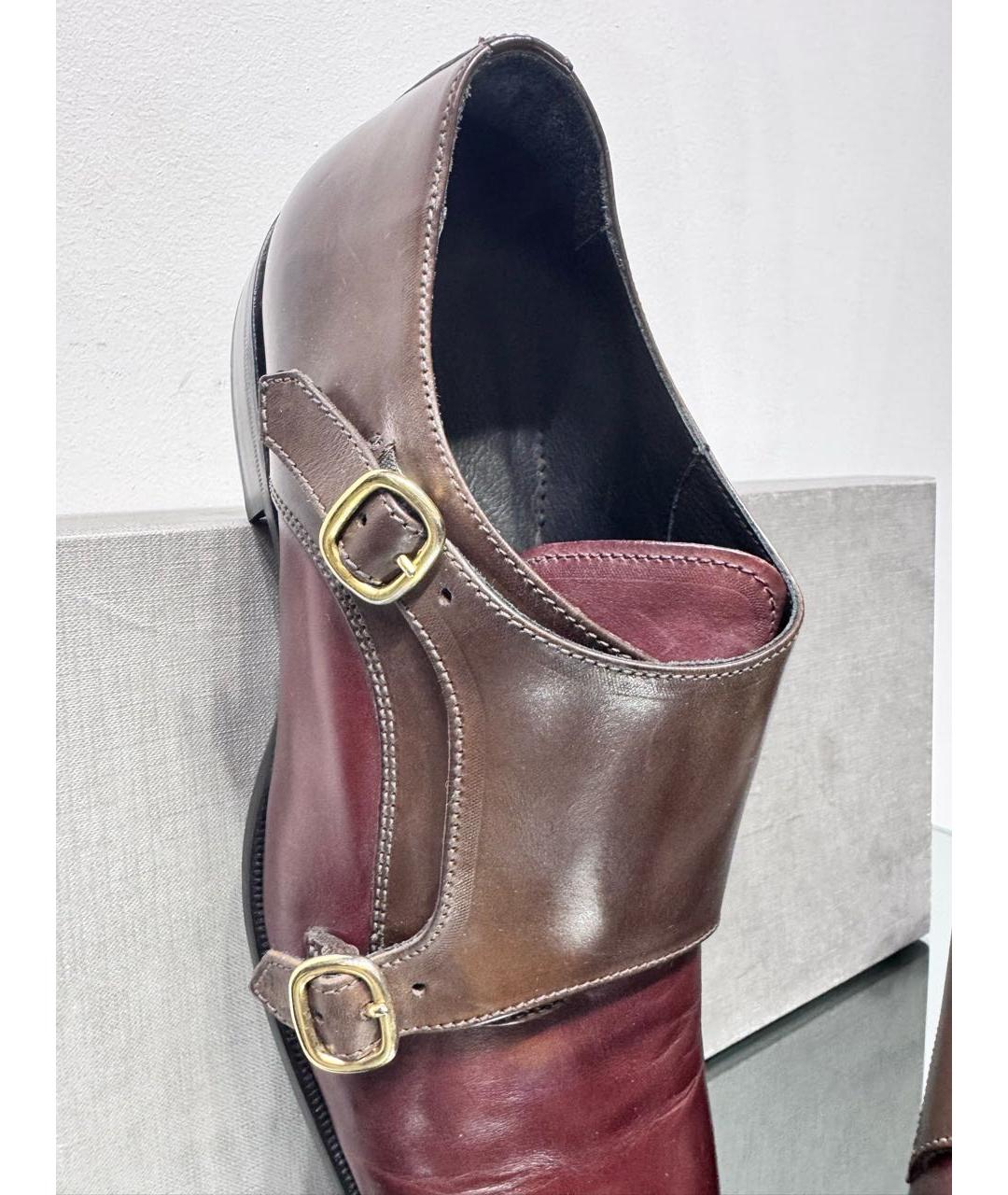 ALEXANDER MCQUEEN Коричневые кожаные туфли, фото 5