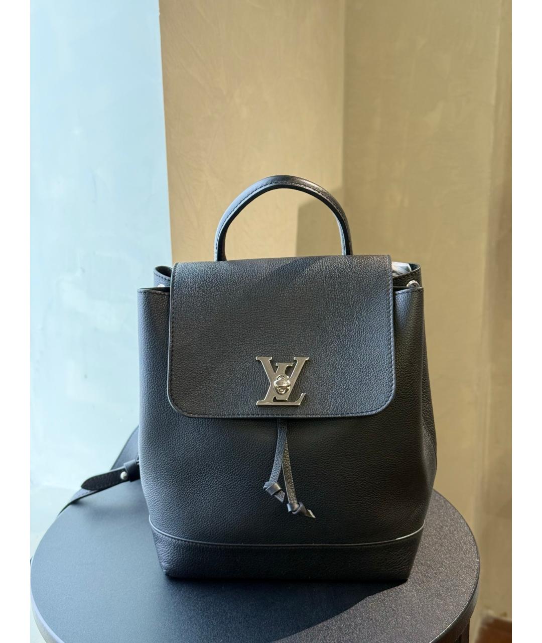 LOUIS VUITTON Черный кожаный рюкзак, фото 7