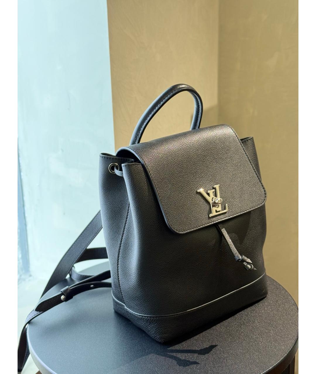 LOUIS VUITTON Черный кожаный рюкзак, фото 3