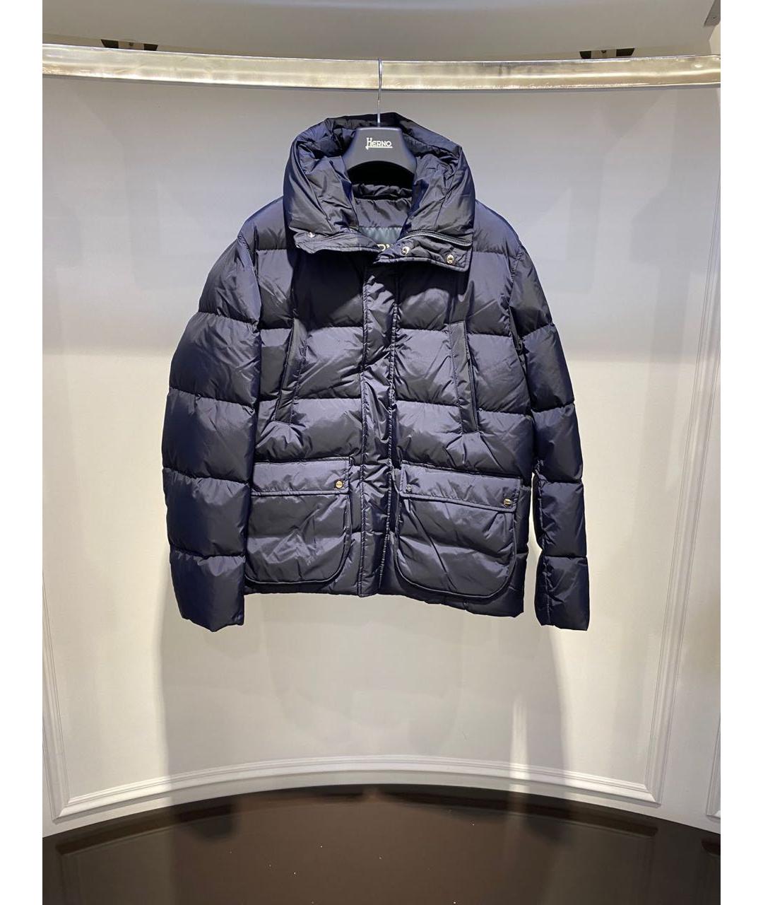 HERNO Темно-синий полиамидовый пуховик, фото 3