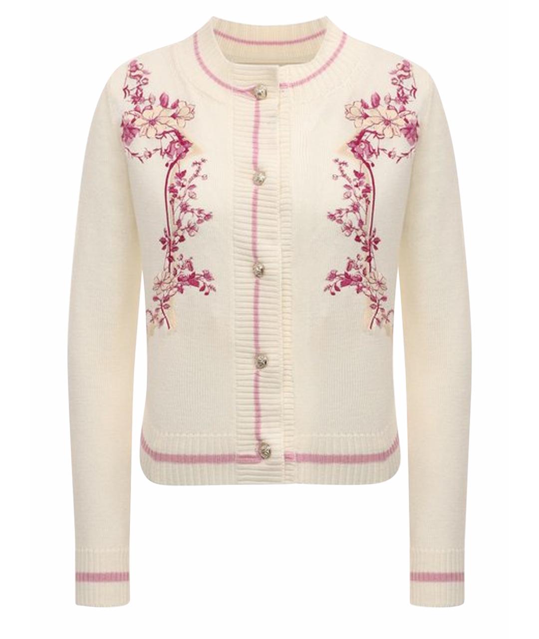 ELIE SAAB Бежевый шерстяной кардиган, фото 1