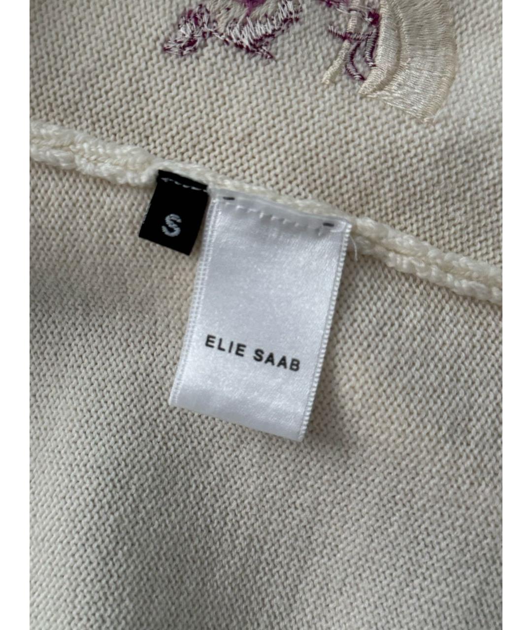 ELIE SAAB Бежевый шерстяной кардиган, фото 4