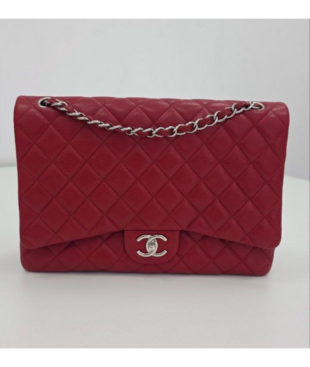 CHANEL Красная кожаная сумка через плечо, фото 10