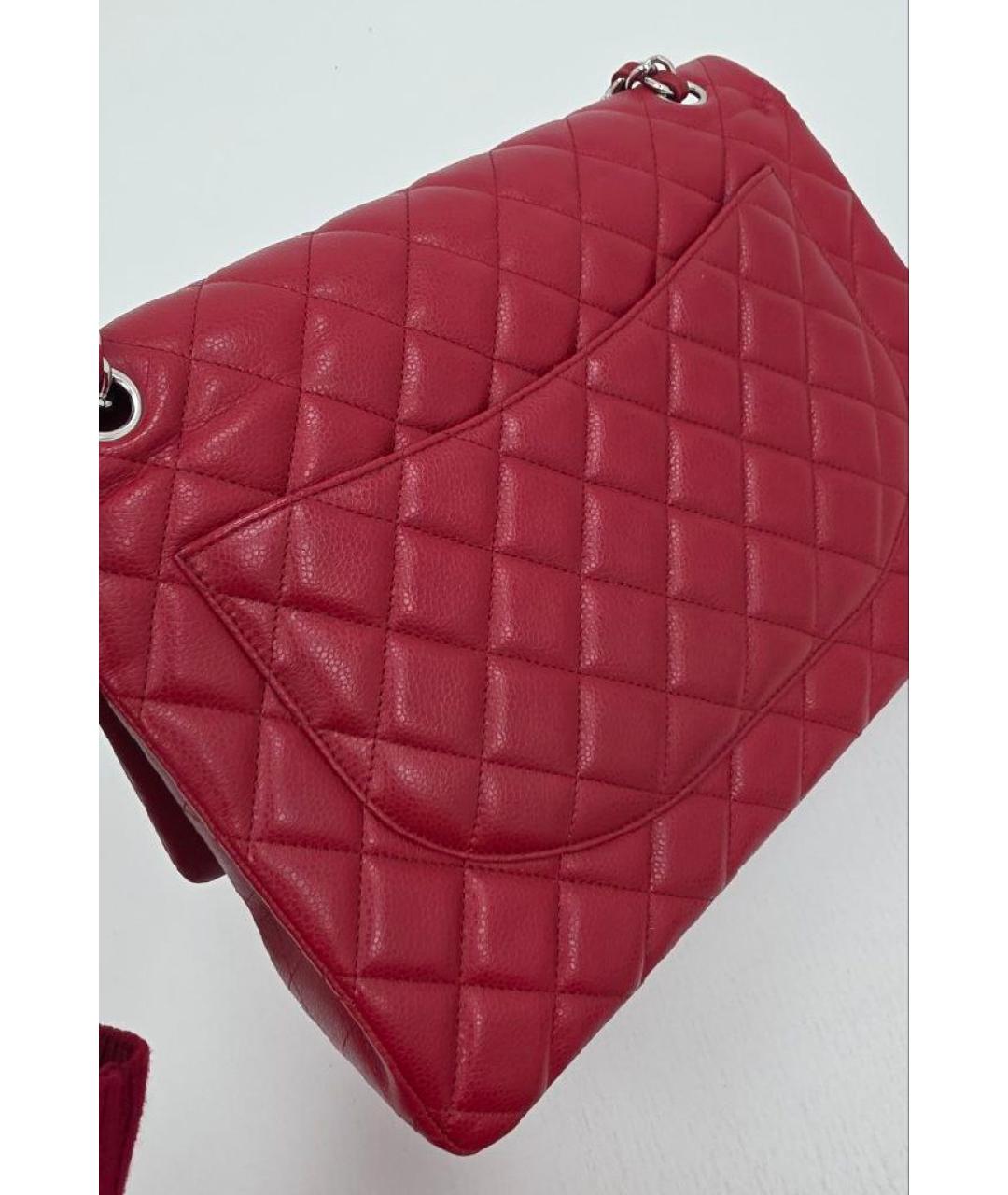CHANEL Красная кожаная сумка через плечо, фото 2