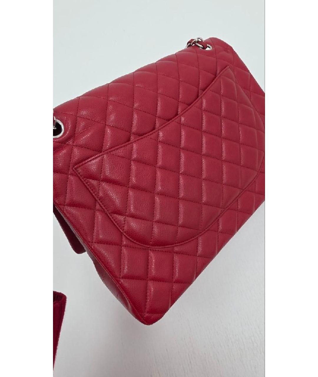 CHANEL Красная кожаная сумка через плечо, фото 3