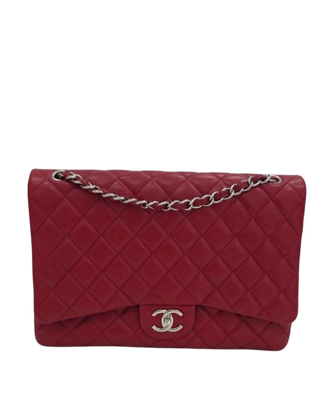 CHANEL Красная кожаная сумка через плечо, фото 1