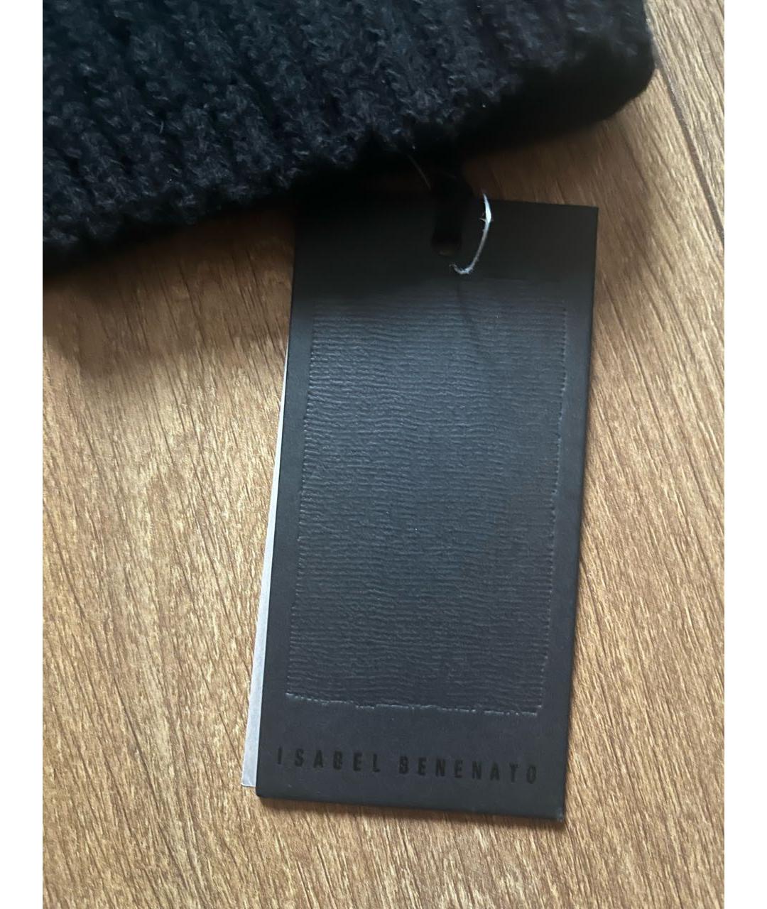 ISABEL BENENATO Черная кашемировая шапка, фото 7