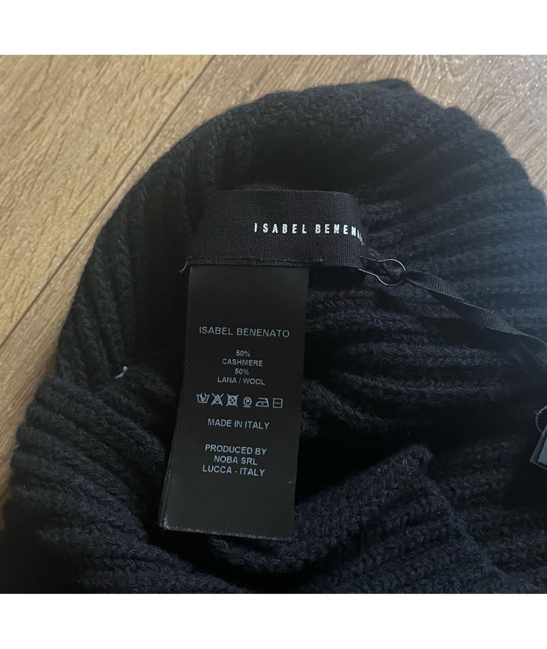 ISABEL BENENATO Черная кашемировая шапка, фото 5