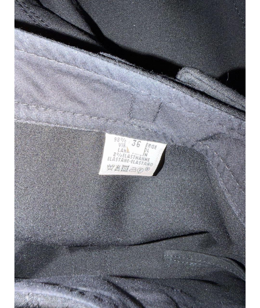 HERMES Черные шерстяные леггинсы и велосипедки, фото 4