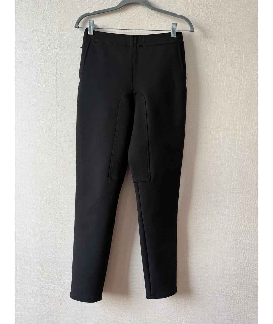 HERMES Черные шерстяные леггинсы и велосипедки, фото 5