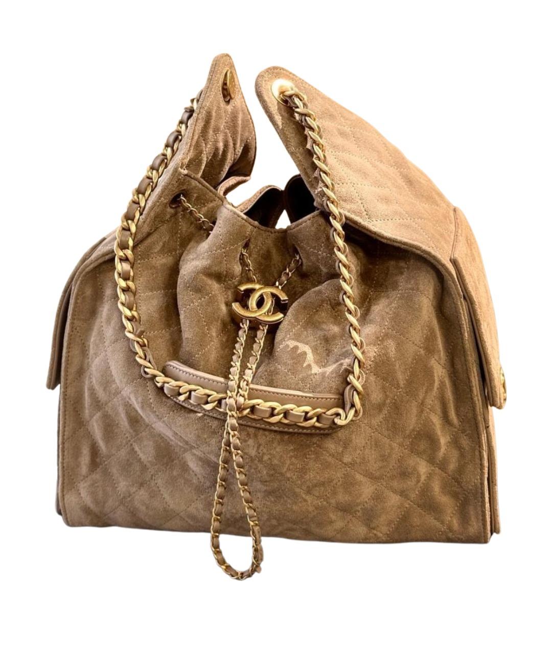 CHANEL Серая кожаная сумка через плечо, фото 1