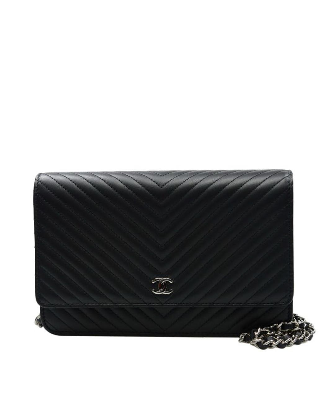 CHANEL Черная кожаная сумка через плечо, фото 1