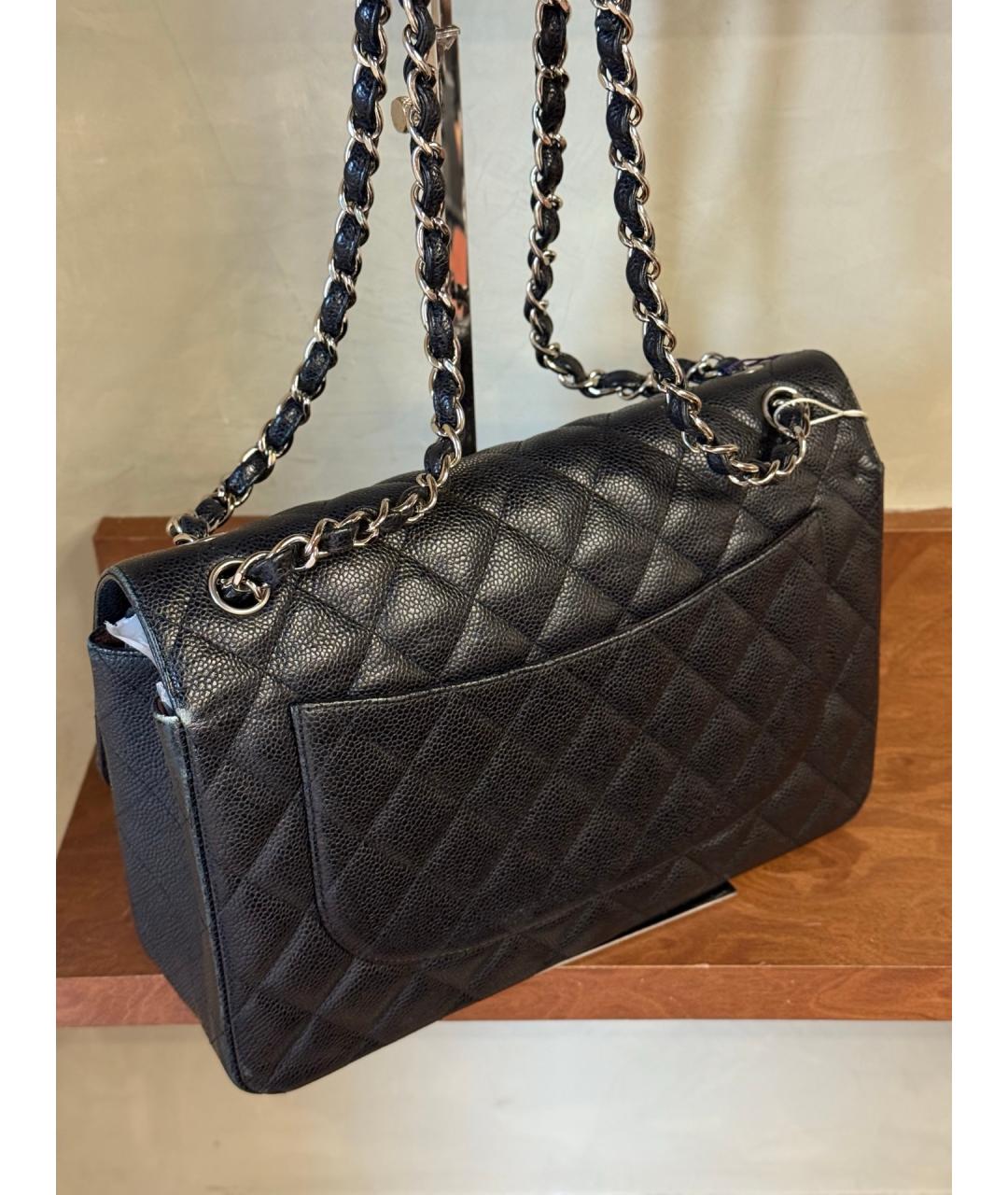 CHANEL Черная кожаная сумка через плечо, фото 5