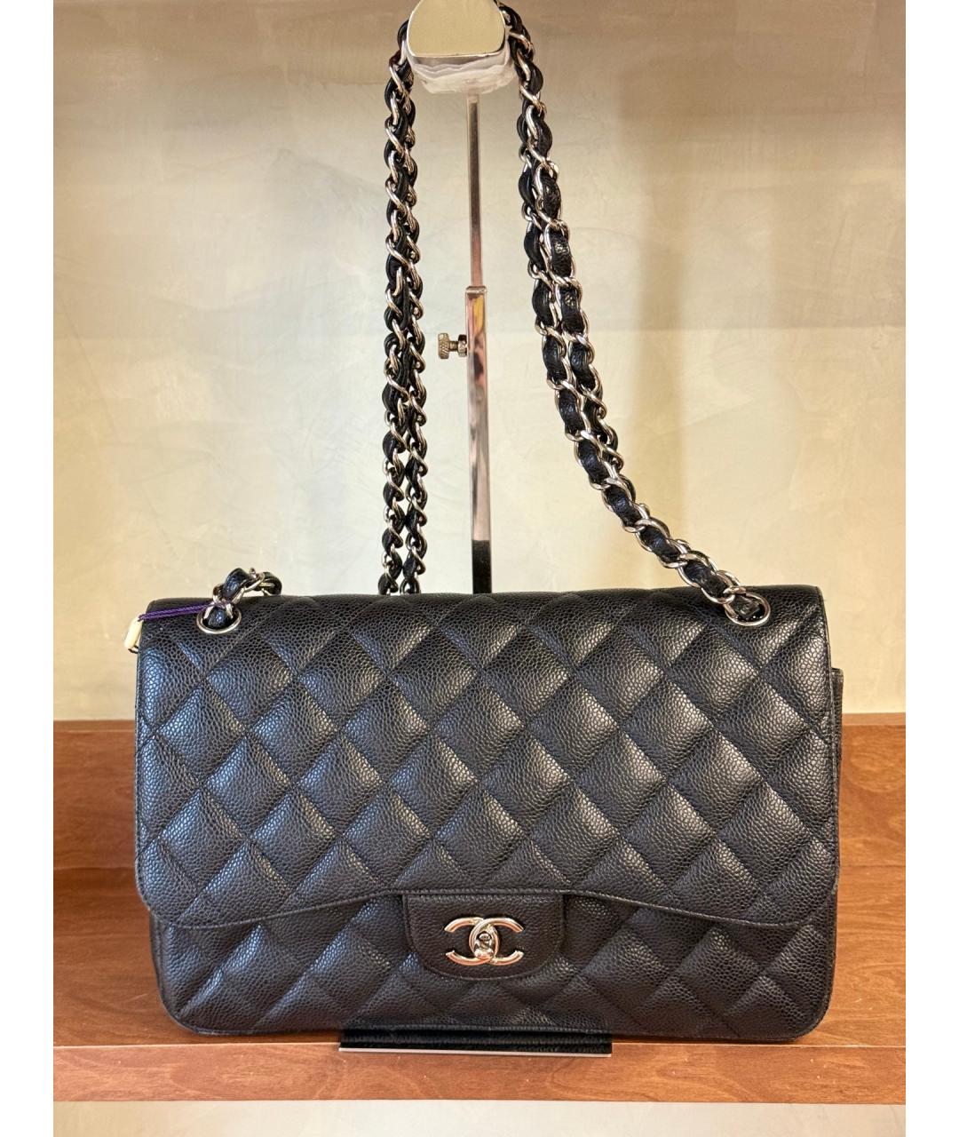 CHANEL Черная кожаная сумка через плечо, фото 9
