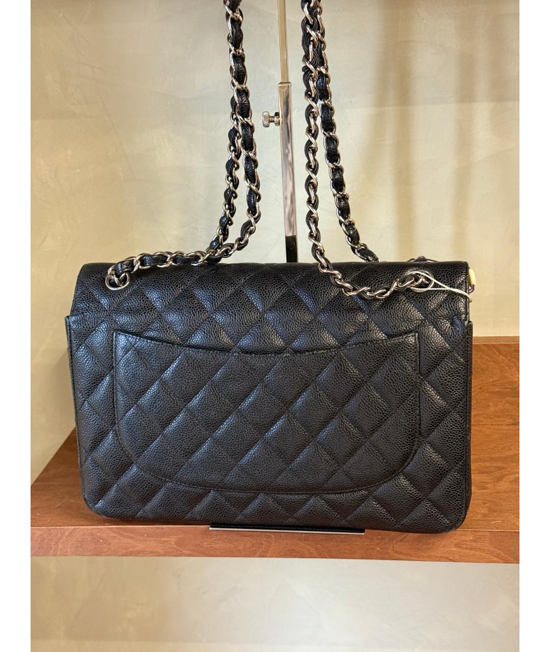 CHANEL Черная кожаная сумка через плечо, фото 4