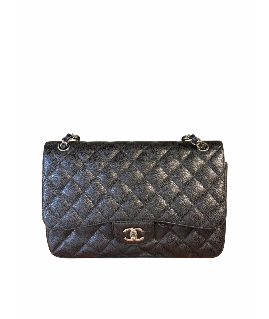 CHANEL Черная кожаная сумка через плечо, фото 1