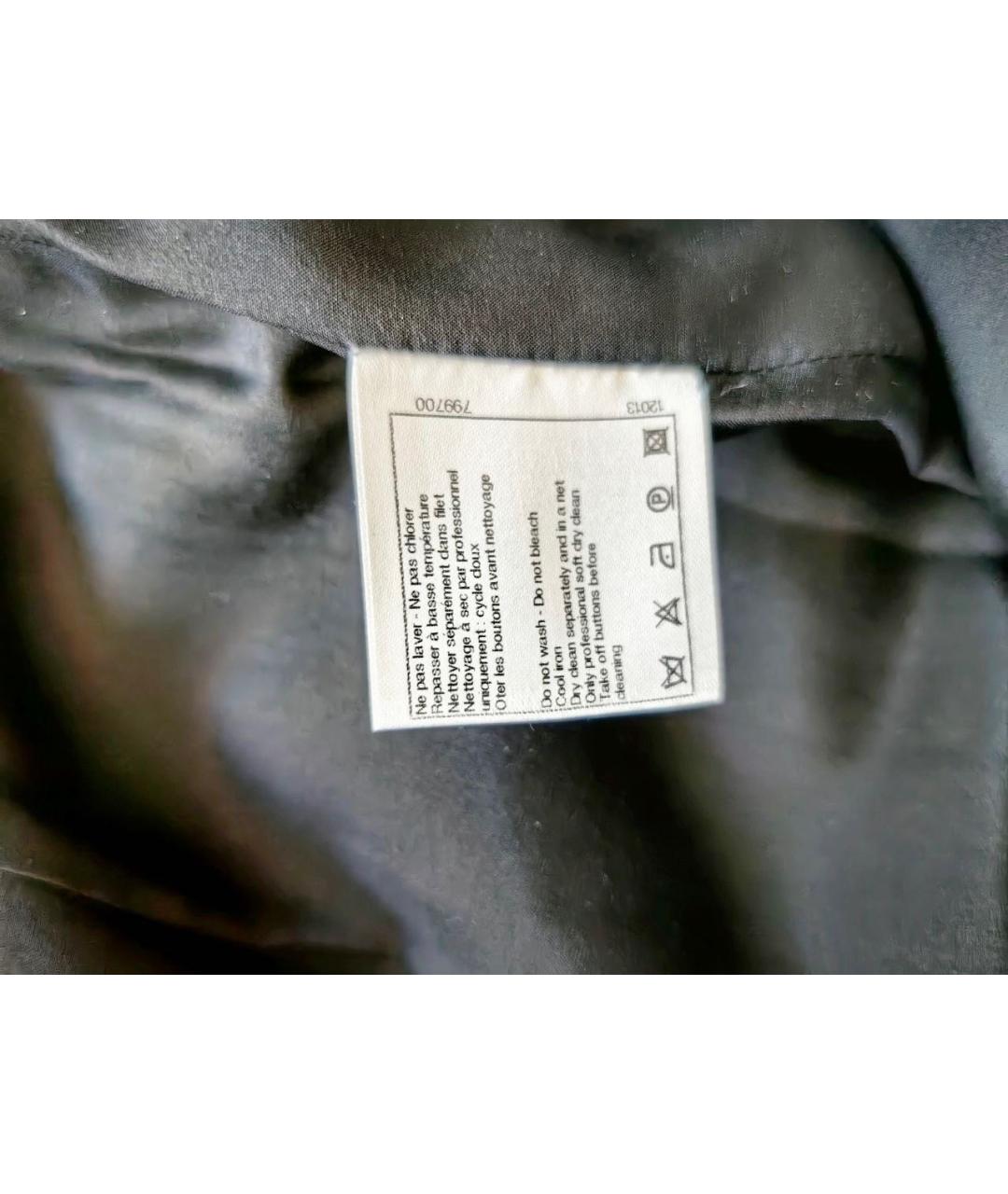 CHANEL Черная шерстяная юбка миди, фото 6