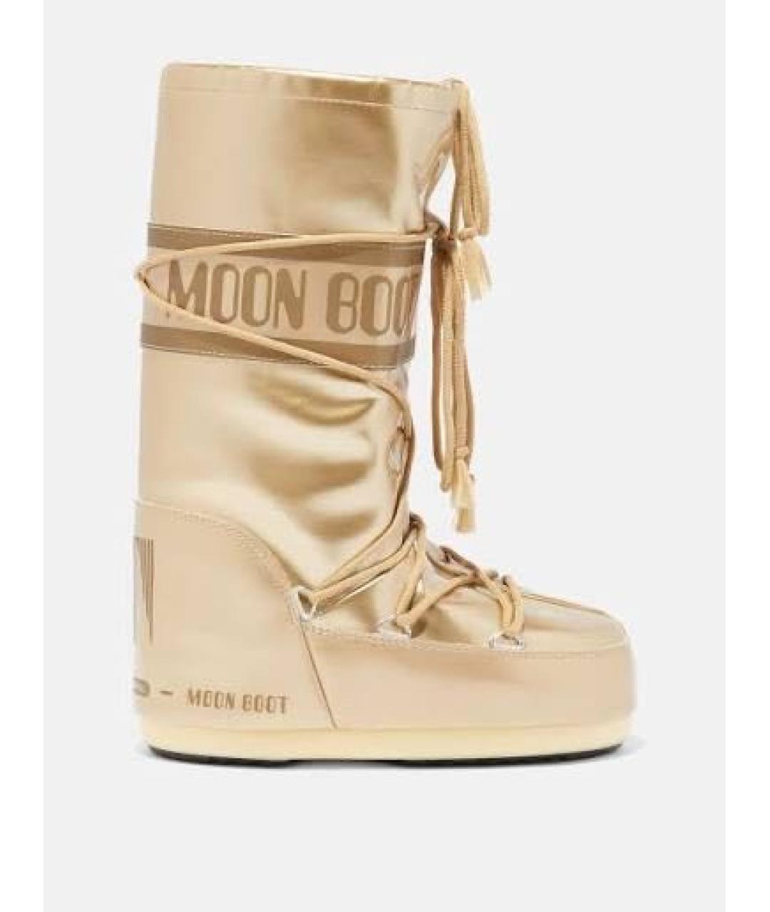 MOON BOOT Золотые сапоги, фото 7