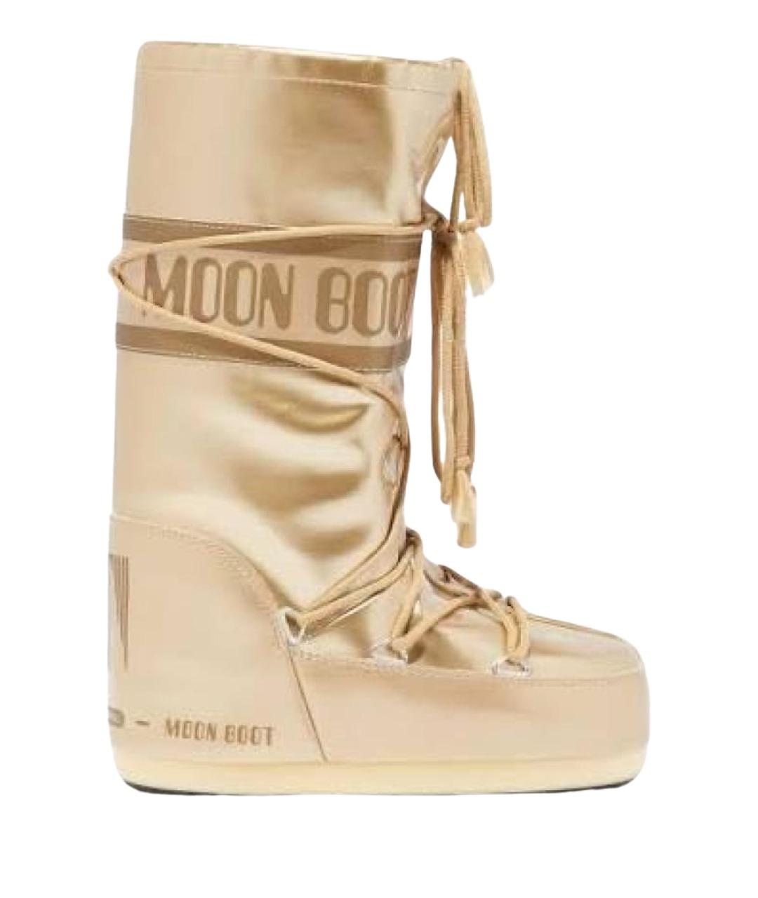MOON BOOT Золотые сапоги, фото 1