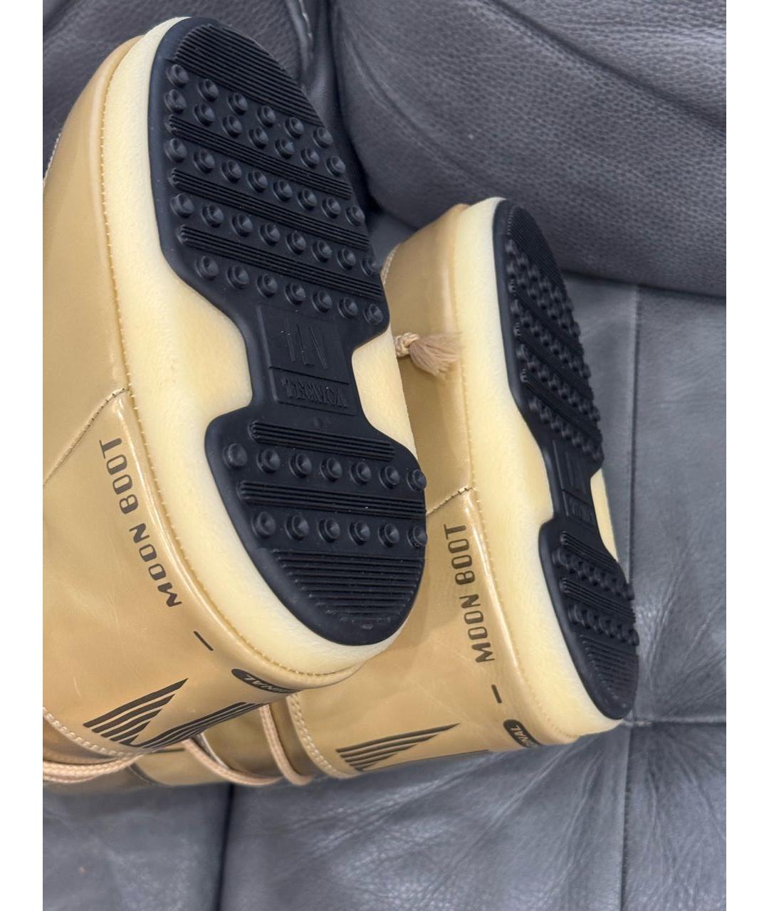 MOON BOOT Золотые сапоги, фото 3