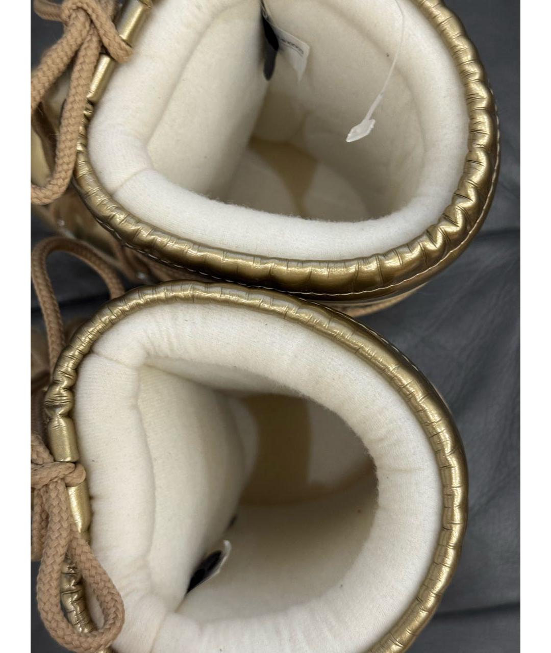 MOON BOOT Золотые сапоги, фото 4