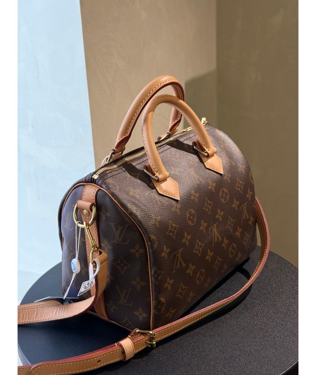 LOUIS VUITTON Коричневая сумка через плечо из искусственной кожи, фото 3