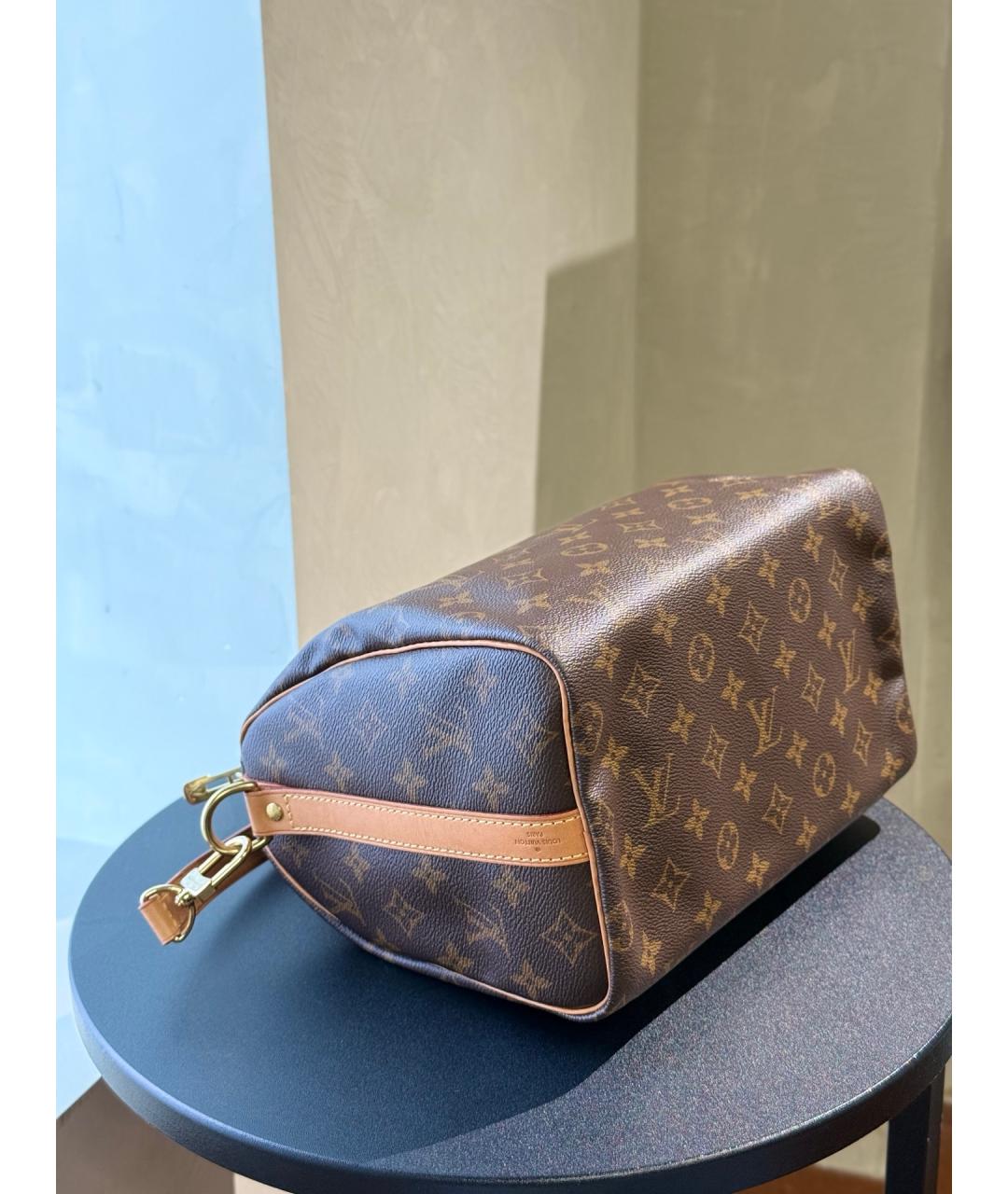 LOUIS VUITTON Коричневая сумка через плечо из искусственной кожи, фото 7