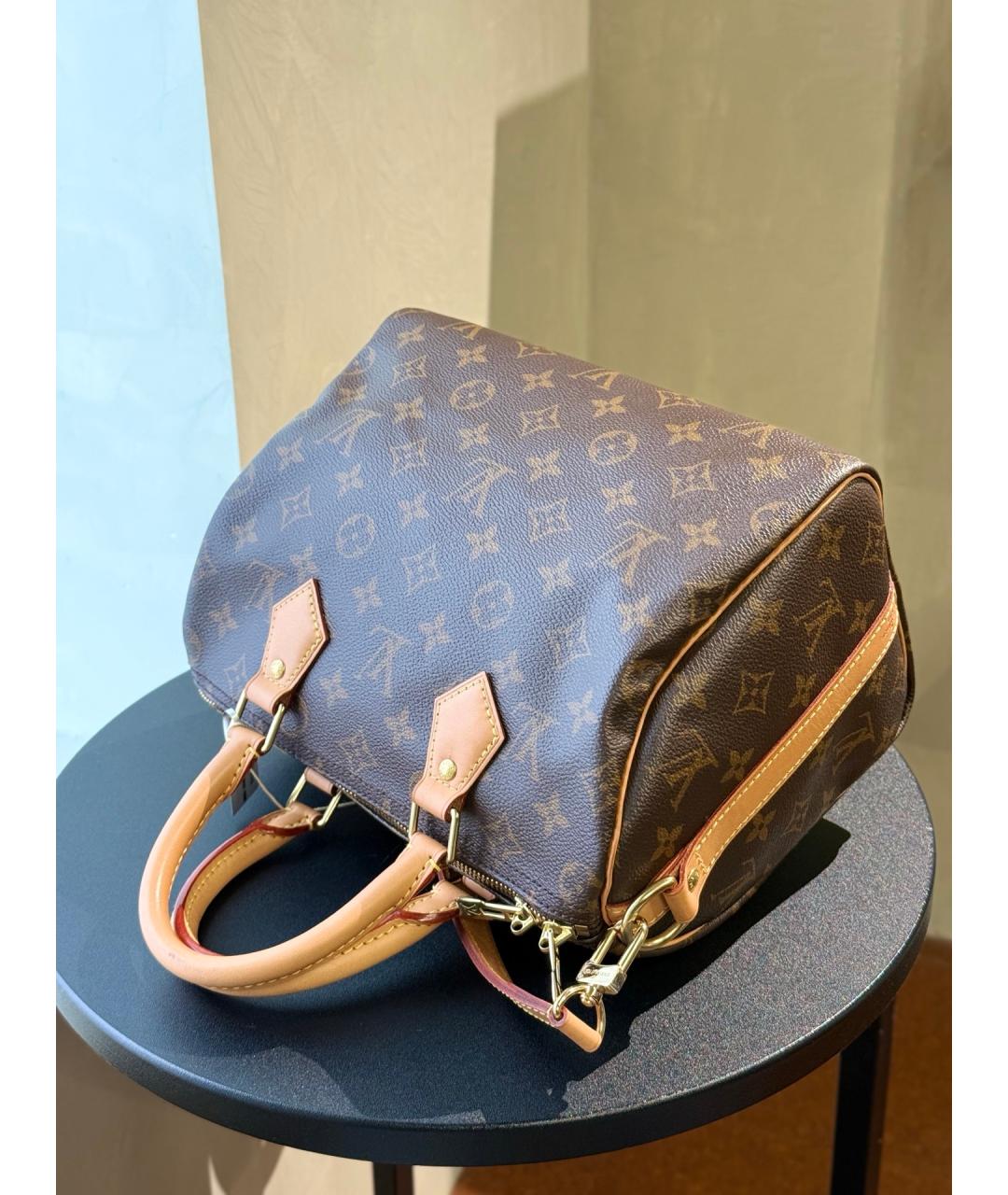 LOUIS VUITTON Коричневая сумка через плечо из искусственной кожи, фото 6