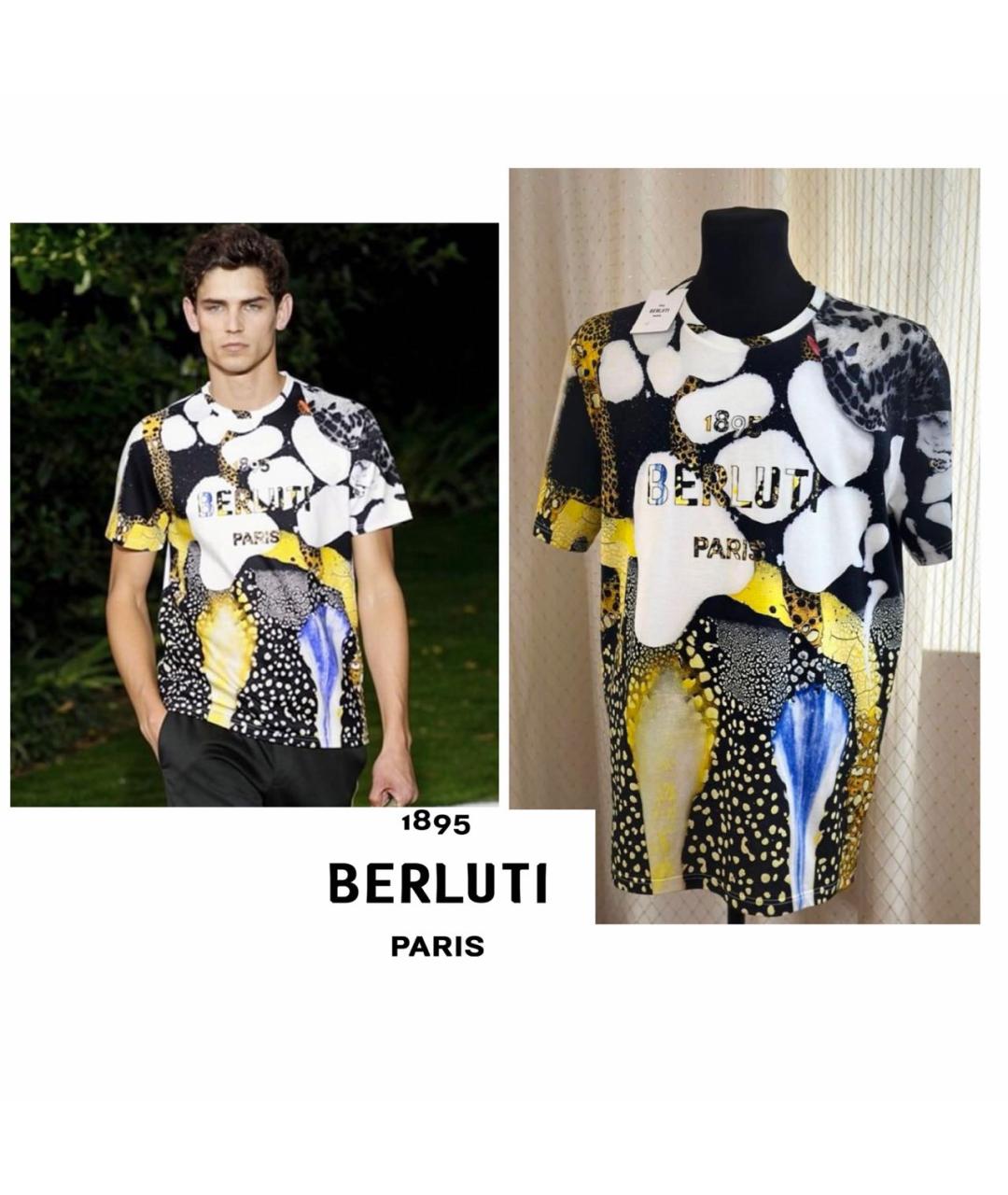 BERLUTI Мульти хлопковая футболка, фото 5