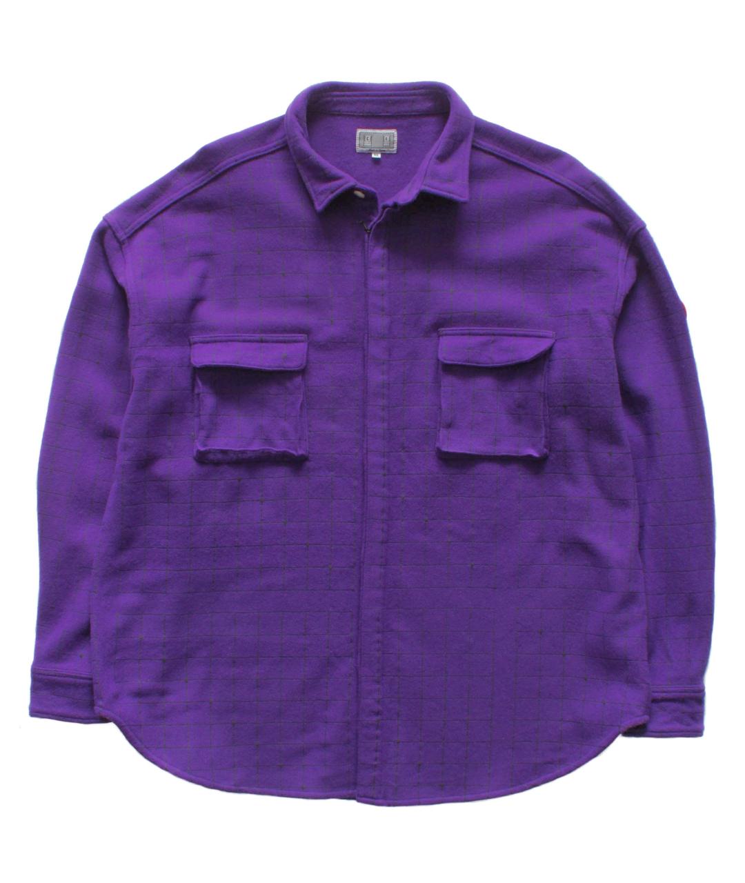 CAV EMPT Фиолетовая шерстяная кэжуал рубашка, фото 1