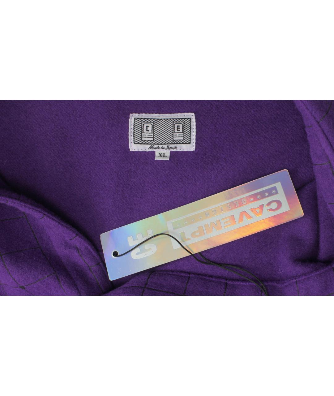 CAV EMPT Фиолетовая шерстяная кэжуал рубашка, фото 4
