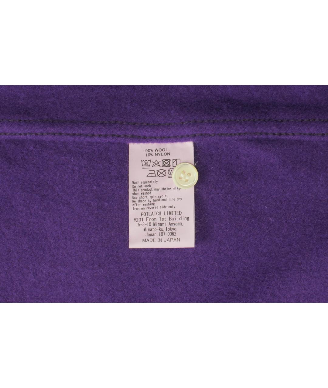 CAV EMPT Фиолетовая шерстяная кэжуал рубашка, фото 5