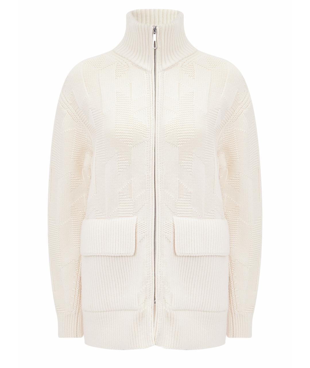 HERMES Бежевый шерстяной кардиган, фото 1