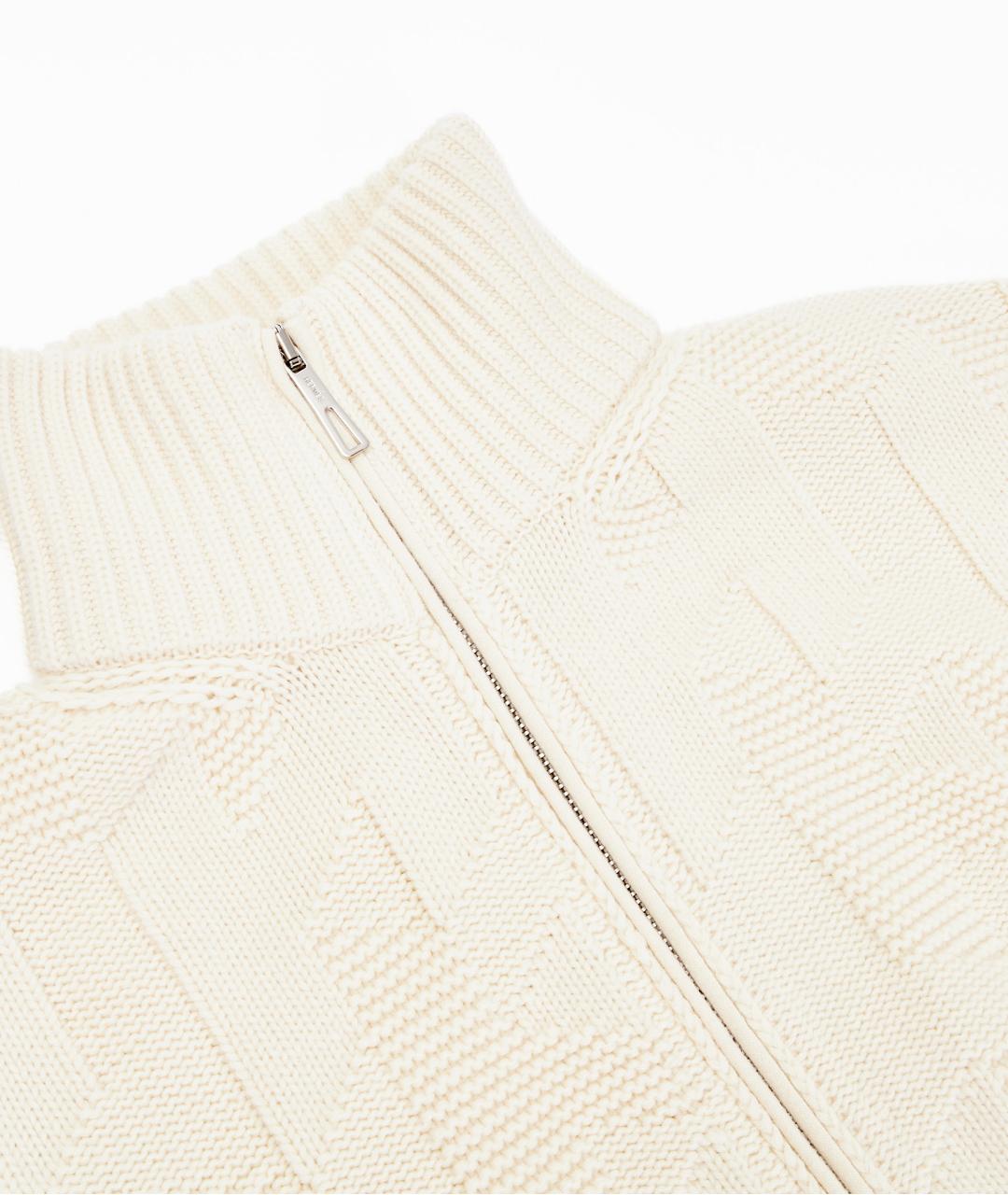 HERMES Бежевый шерстяной кардиган, фото 3