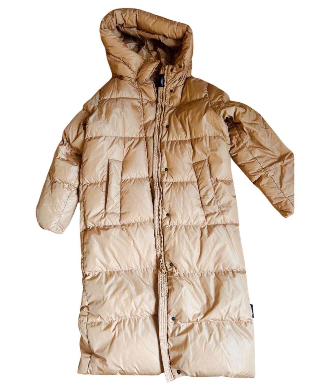 WEEKEND MAX MARA Бежевый полиэстеровый пуховик, фото 1