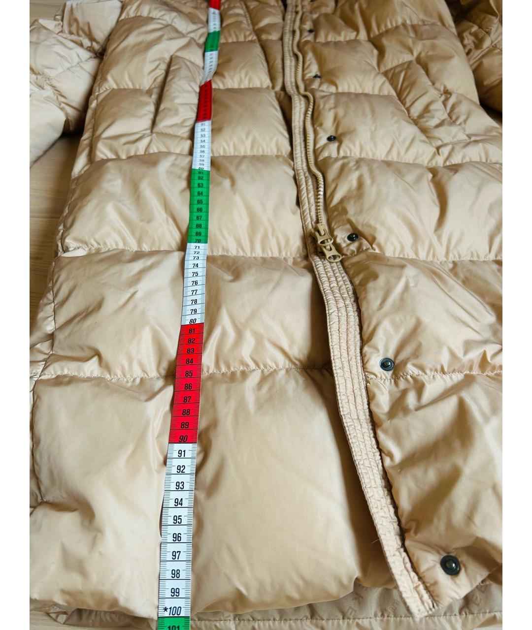 WEEKEND MAX MARA Бежевый полиэстеровый пуховик, фото 6