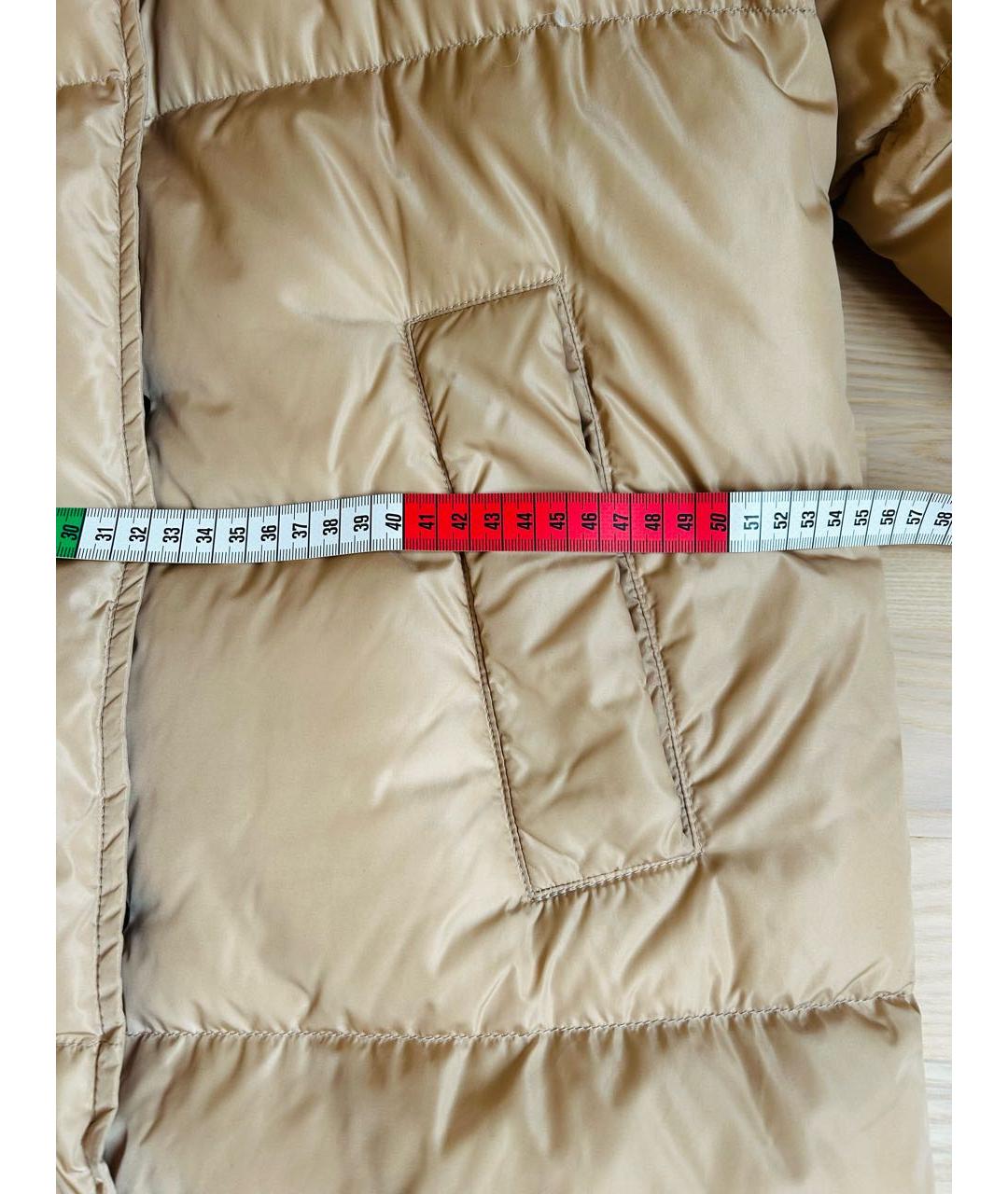 WEEKEND MAX MARA Бежевый полиэстеровый пуховик, фото 7