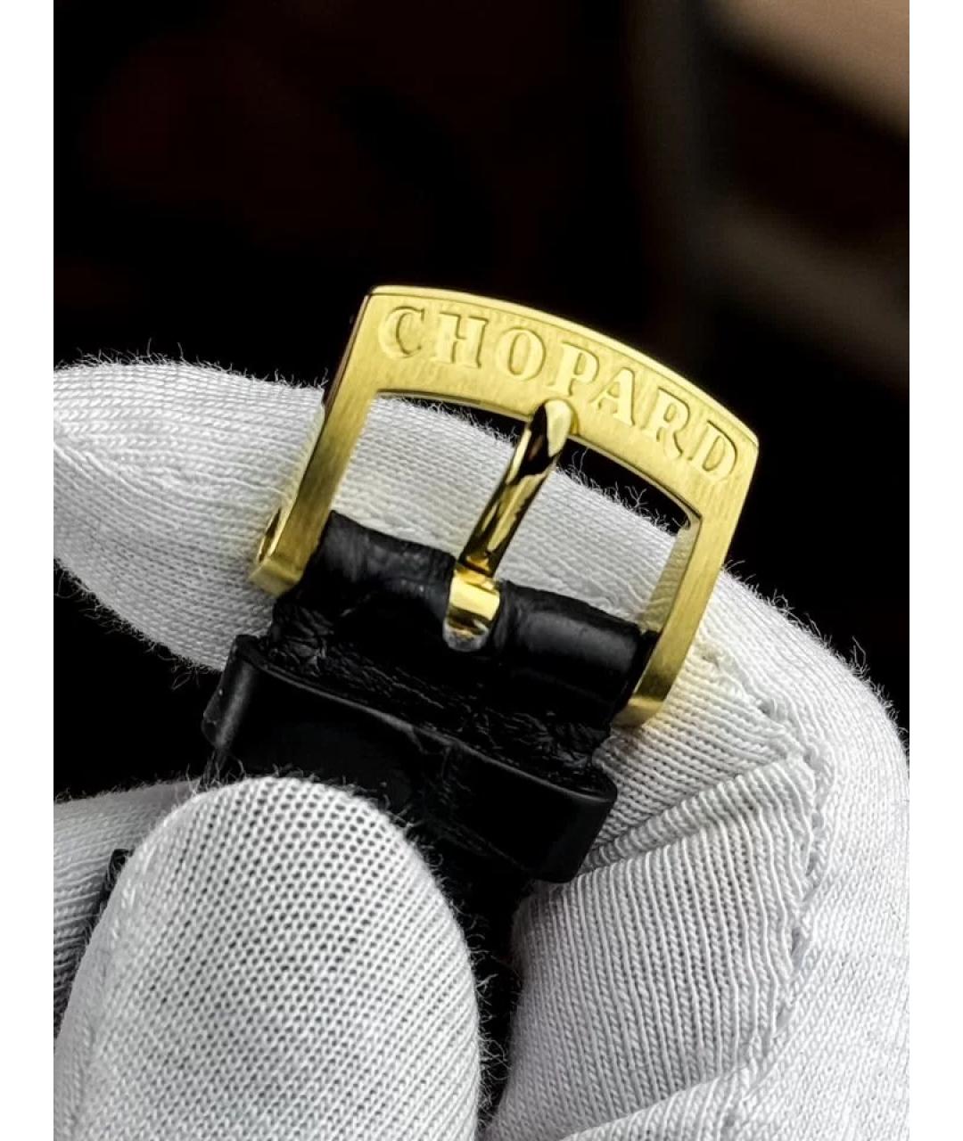 CHOPARD Черные часы из желтого золота, фото 6