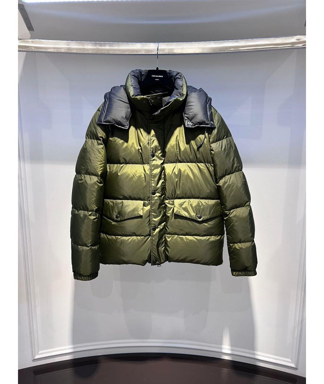 YVES SALOMON Зеленая полиэстеровая куртка, фото 3