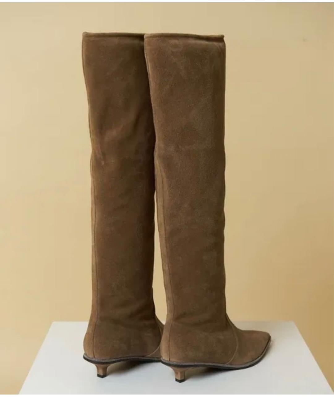 BRUNELLO CUCINELLI Коричневые замшевые сапоги, фото 4